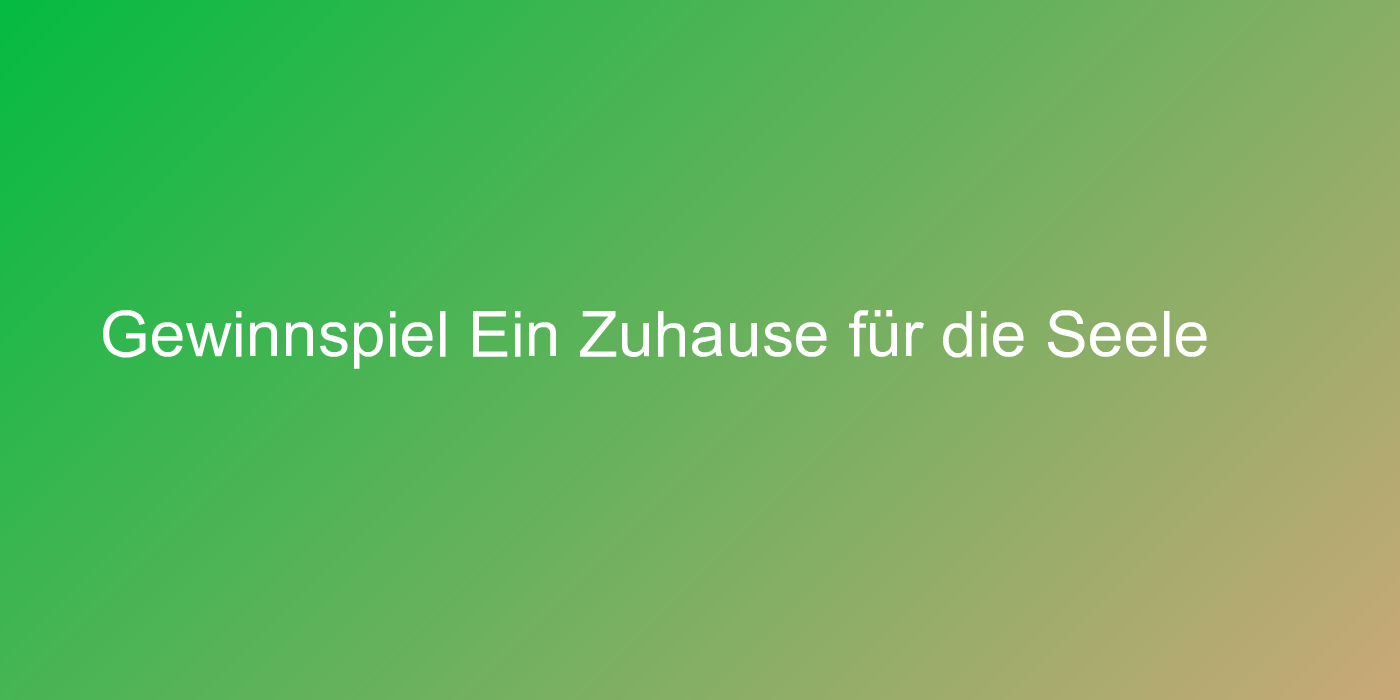 Buchcover: Ein Zuhause für die Seele