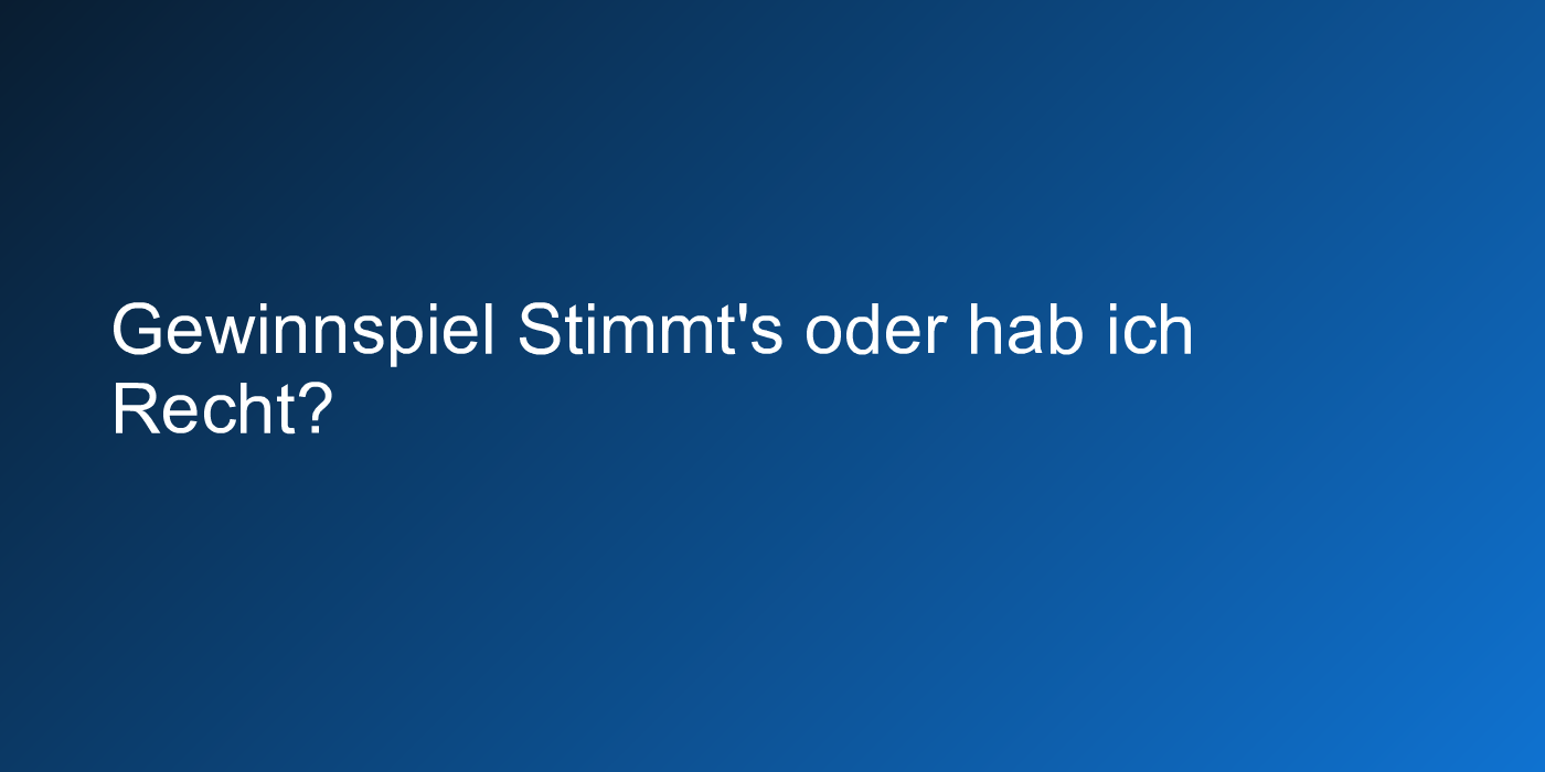 Buchcover &quot;Stimmt's oder hab ich Recht?&quot;