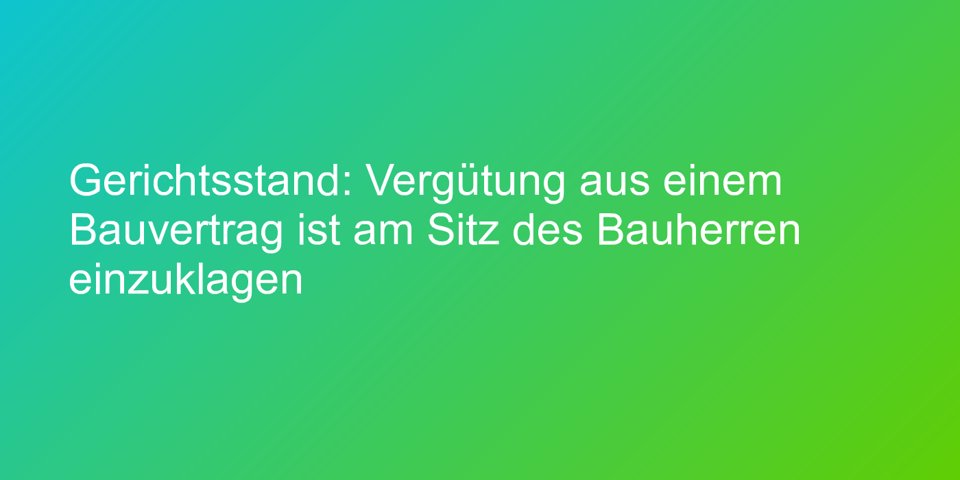Vereinbarte Vergütung nicht gezahlt
