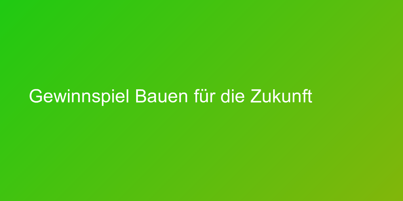 Cover Bauen für die Zukunft