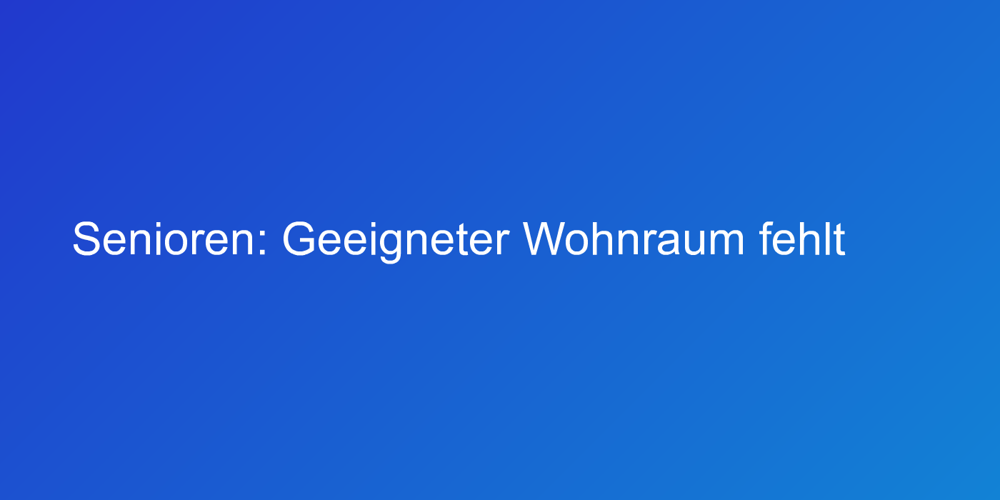 Barrierefreies Wohnen im Alter