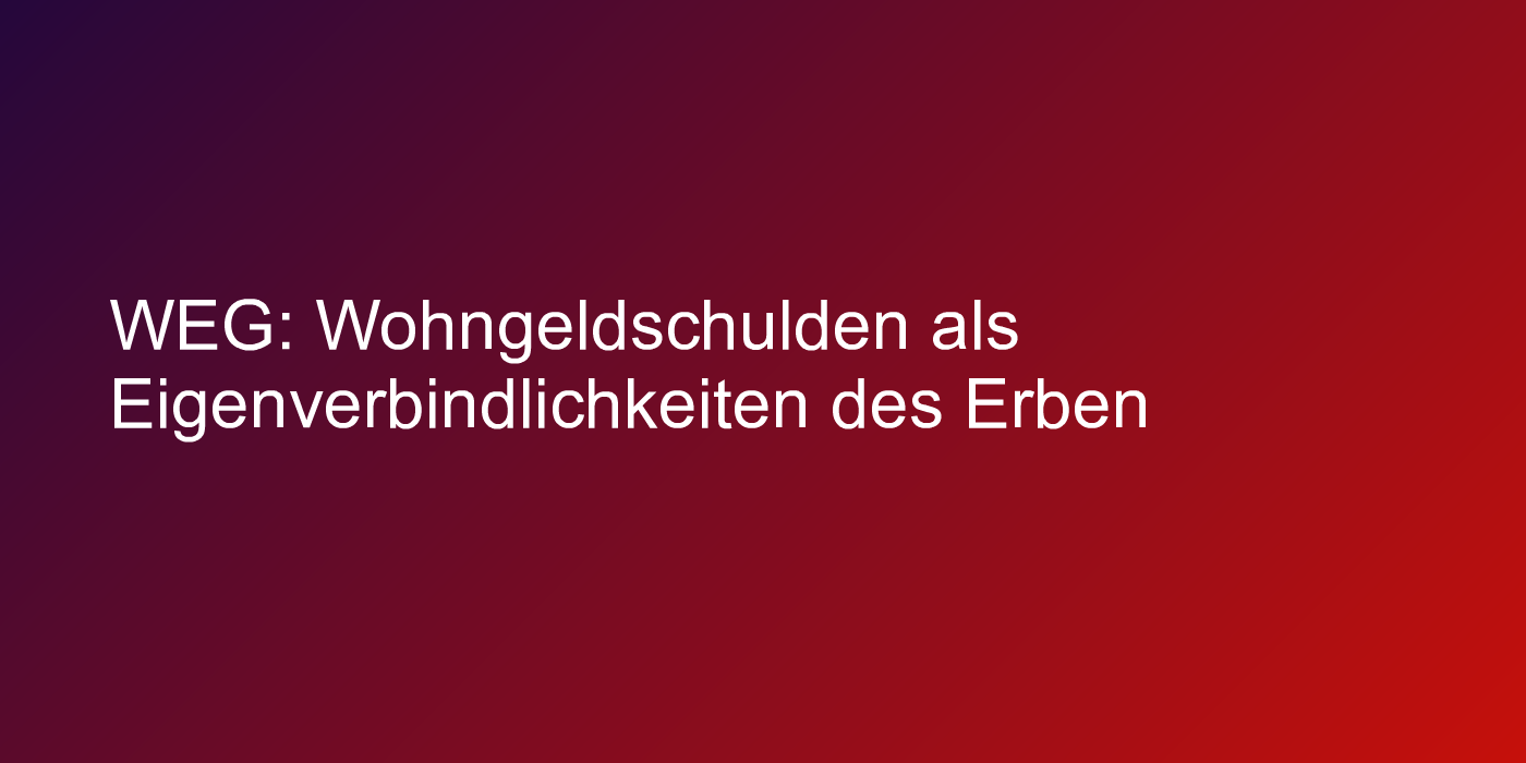 Urteil zu Wohngeldschulden