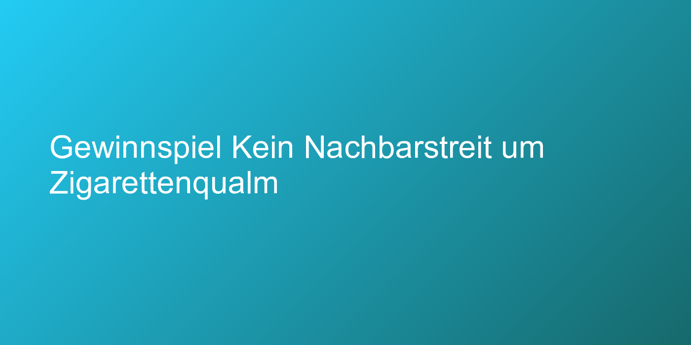 Wir verlosen diese Nichtraucher-DVD