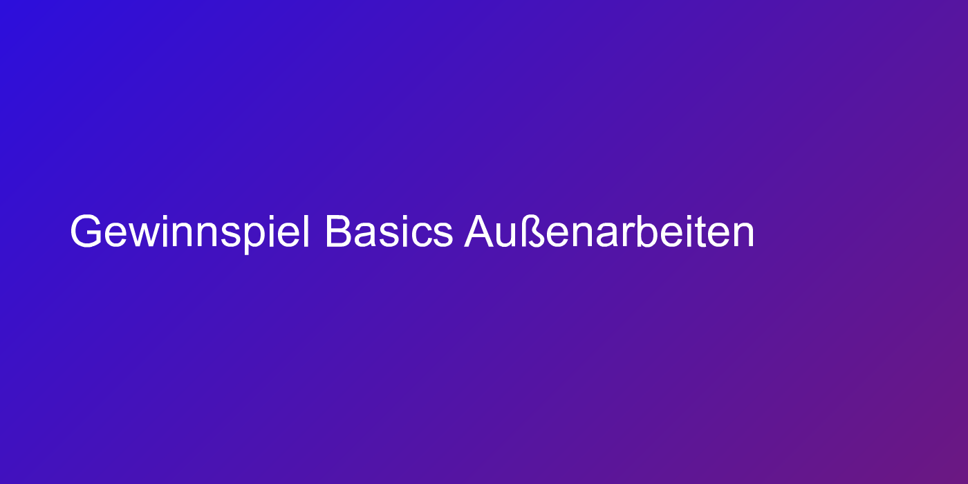 Cover Basics Außenarbeiten - Hof und Garten