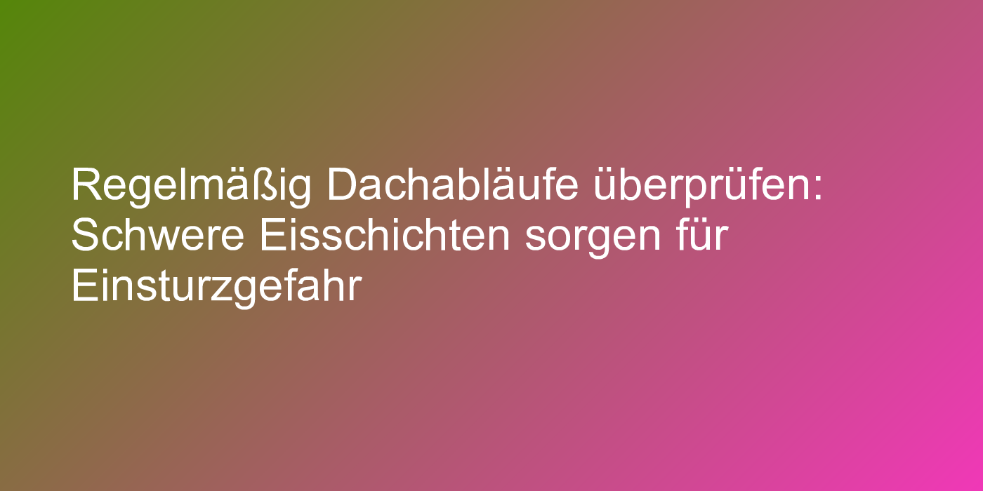 Schnee auf Flachdächern