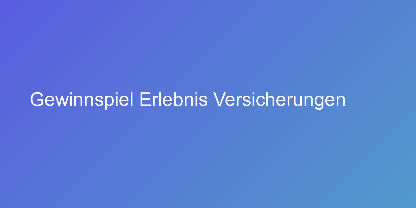 Cover &quot;Erlebnis Versicherungen&quot;
