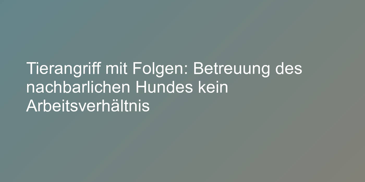 Gefährlichen Hund des Nachbarn betreuen