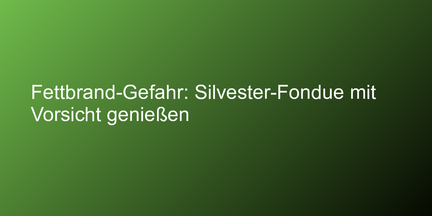 Brennendes Fett nie mit Wasser löschen