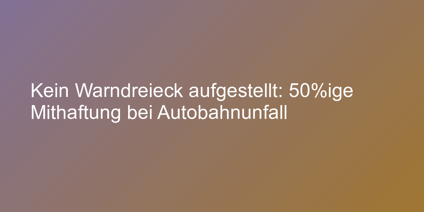Halten auf der Autobahn