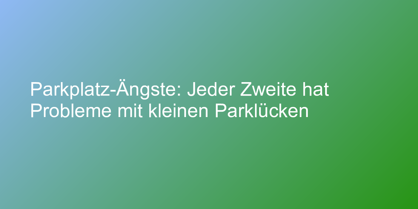 Umfrage zum Einparken