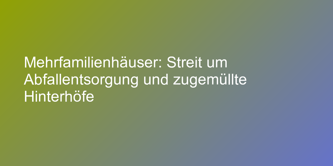 Umfrage zur Müll-Trennung