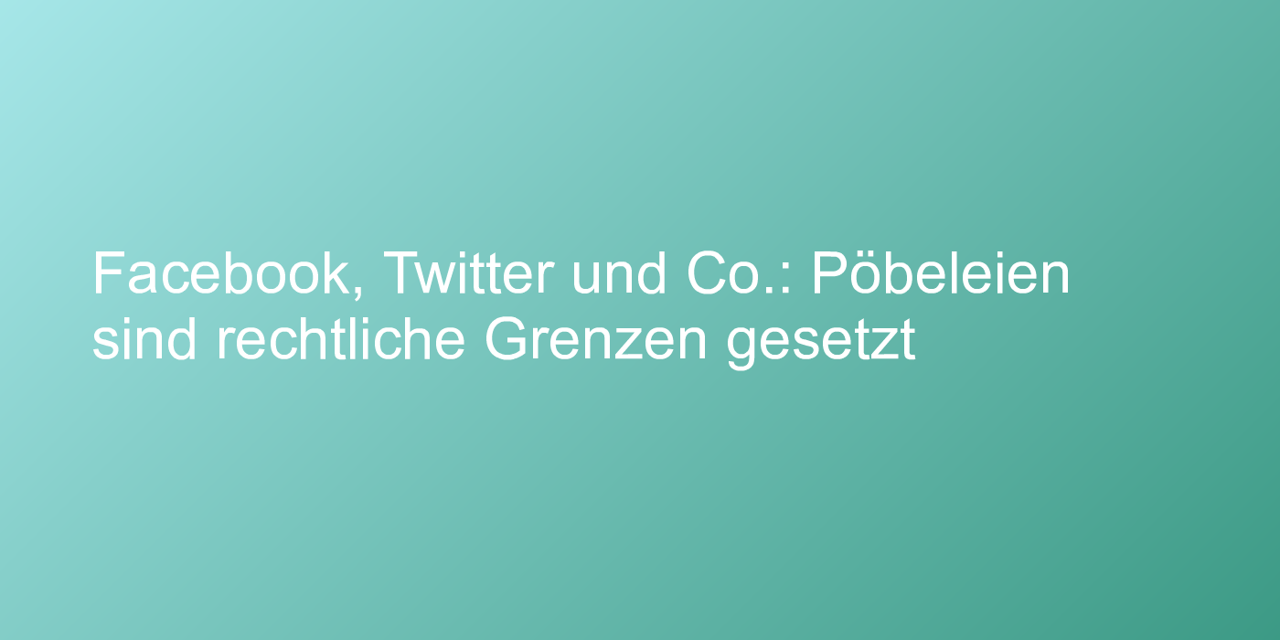 Meinungsfreiheit in sozialen Netzwerken