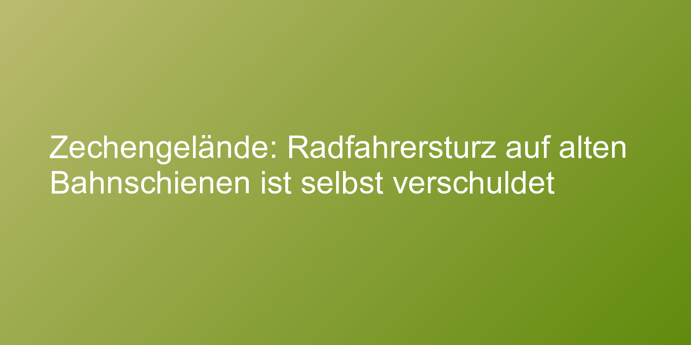 Überradeln alter Bahnschienen