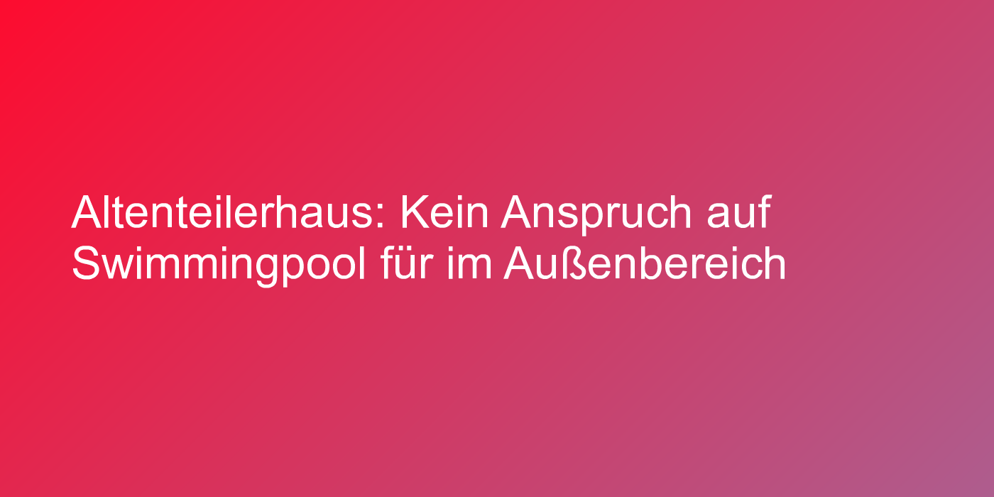 Ausbaurechte für Altenteilerhaus