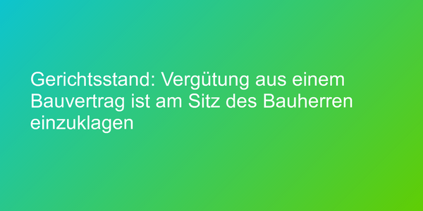 Vereinbarte Vergütung nicht gezahlt
