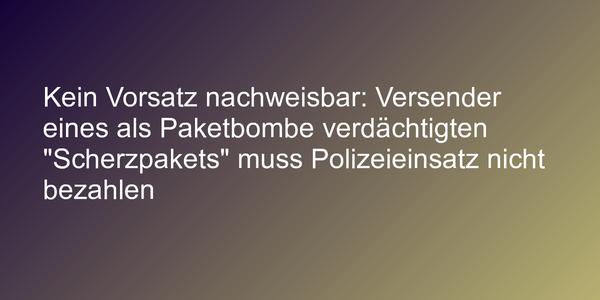 Wer zahlt Polizeieinsatz wegen Bombenalarm?