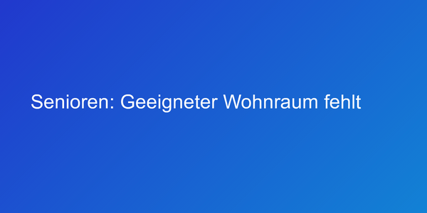 Barrierefreies Wohnen im Alter