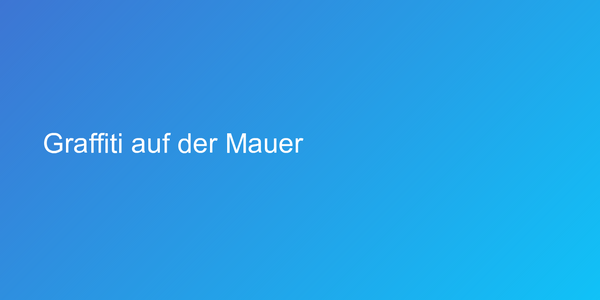 Graffiti auf der Mauer