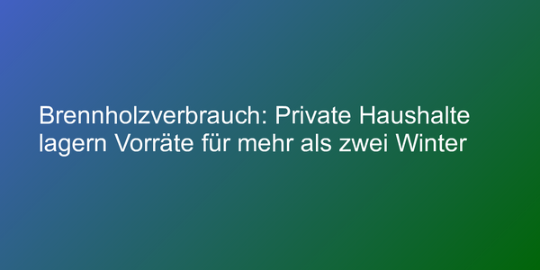 Brennholzverbrauch in deutschen Haushalten