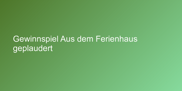 Cover Aus dem Ferienhaus geplaudert