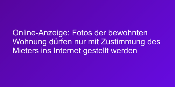 Wohnungsanzeigen im Internet mit Foto