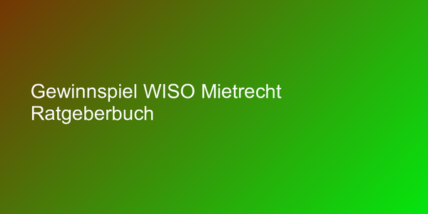 Cover &quot;WISO: Mietrecht&quot;