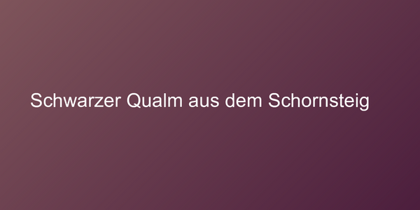 Schwarzer Qualm aus dem Schornsteig