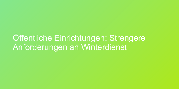 Winterdienst vor öffentlichen Einrichtungen