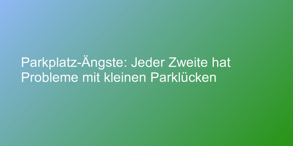 Umfrage zum Einparken