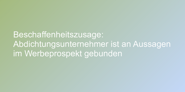 Aussagen im Werbeprospekt