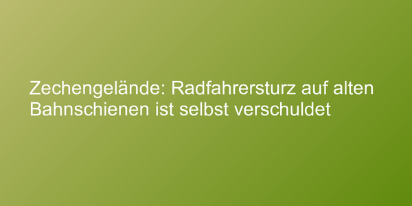 Überradeln alter Bahnschienen