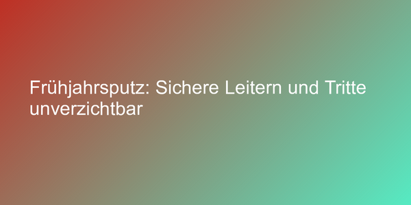 Sicherheit bei Haushaltstätigkeiten