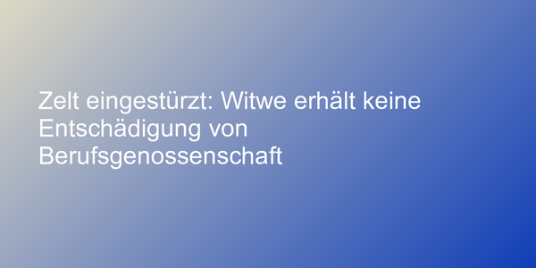Vereinsvorsitzender eines Heimatvereins verunglückte tödlich bei Zeltaufbau.