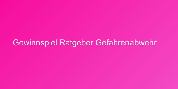 Cover &quot;Ratgeber Gefahrenabwehr&quot;