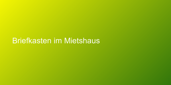 Briefkasten im Mietshaus